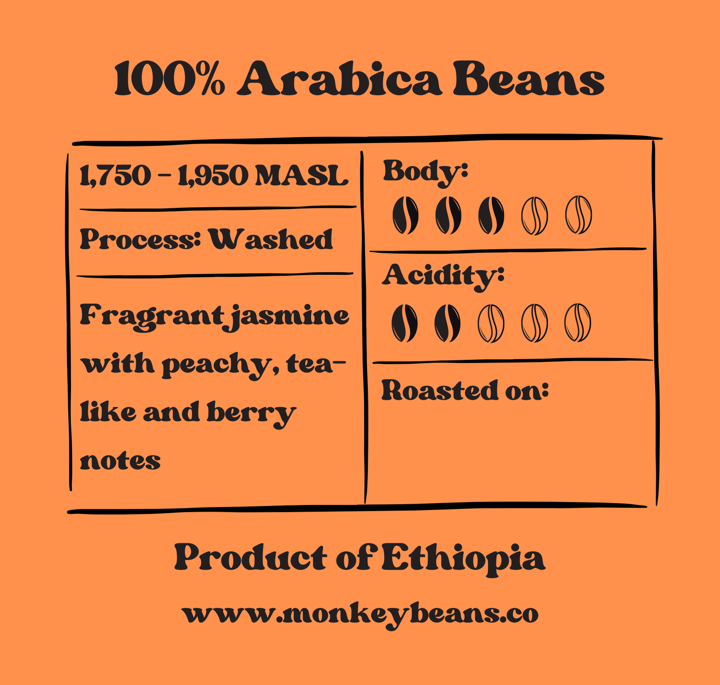 (Limited Edition) Limu Abeba Ethiopia Limu Single Origin Coffee Beans 250g/500g/1kg