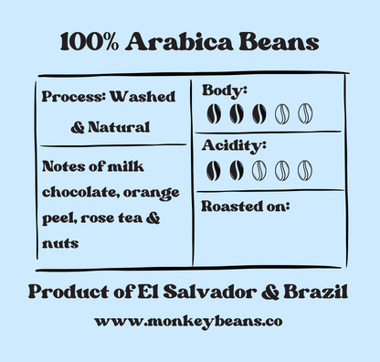 (Limited Edition) Dos Tierras El Salvador and Brazil Blend Coffee Beans