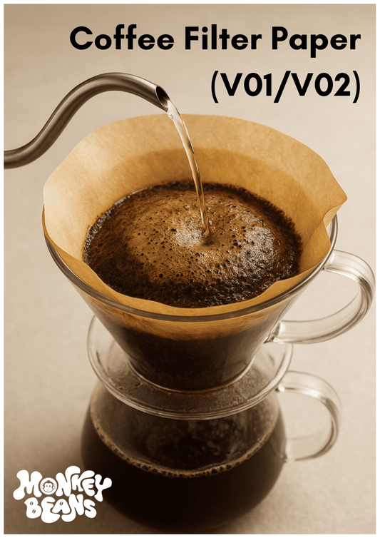 V60 Coffee Paper Filter V01/V02 Unbleached Coffee Strainer (50PCS)
