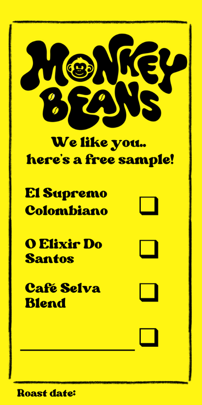 Sample Bags 40g Coffee Beans of your choice