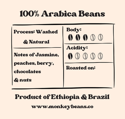 (Limited Edition) Café Abeba e Cacau Ethiopia Limu and Santos Cerrado Blend Coffee Beans 250g/500g/1kg